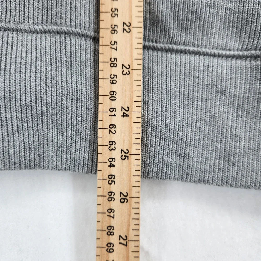Banana Republic French‎ Rib Hoodie Mens Medium Light Grey Pullover 815018-01-1